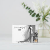 Romantic Sketch Wedding Escort Card with Perfume  Plaatskaartje (Staand voorkant)