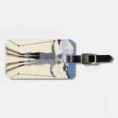 Romantic Skiing Couple Bagagelabel (Voorkant horizontaal)