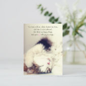 Romantic slaapkat scène J.M. Barrie quote Briefkaart (Staand voorkant)