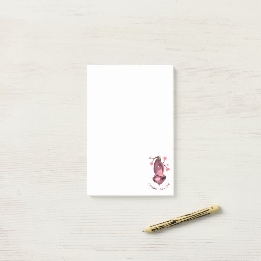 Romantic Sloth Smile Post-it® Notes (Op bureau)