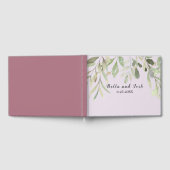 Romantic Soft Botanical Greenery Wedding Gastenboek (Volledig)