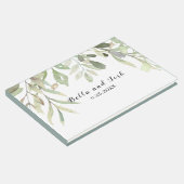 Romantic Soft Botanical Greenery Wedding Gastenboek (Hoek)