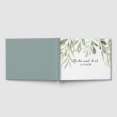 Romantic Soft Botanical Greenery Wedding Gastenboek (Volledig)