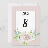 Romantic Soft Mauve Floral Waterverf Roos Weddensc Kaart (Voorkant)
