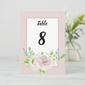 Romantic Soft Mauve Floral Waterverf Roos Weddensc Kaart (Staand voorkant)