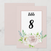 Romantic Soft Mauve Floral Waterverf Roos Weddensc Kaart (Voorkant / Achterkant)