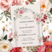 Romantic Soft Pastel Floral Arch Wedding Kaart