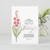 Romantic Soft Pink Flowers Summer Garden Kaart (Staand voorkant)