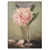 Romantic soft pink peony in vase klembord (Voorkant)