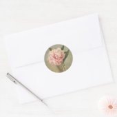 Romantic soft pink peony in vase ronde sticker (Envelop)
