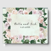 Romantic Soft Roos en Hydrangea Wedding Gastenboek (Voorkant)
