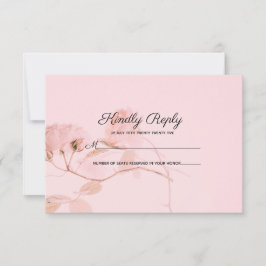 Romantic Soft Rosebud Wedding RSVP