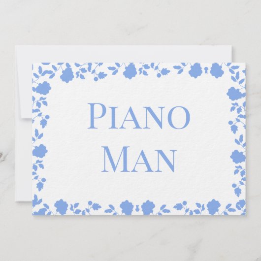 Romantic Soft  Song Names Table Cards Kaart (Achterkant)