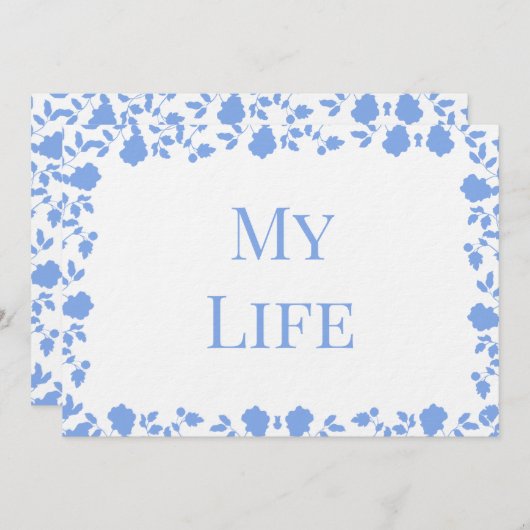 Romantic Soft  Song Names Table Cards Kaart (Voorkant / Achterkant)