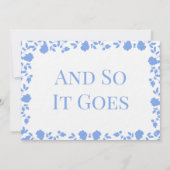 Romantic Soft  Song Names Table Cards Kaart (Achterkant)