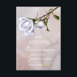 Romantic Soft White Roses Elegant Floral RSVP<br><div class="desc">Coördinerende punten zijn ook beschikbaar.</div>