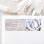 Romantic Soft White Roses Elegant Floral Wedding Etiket (Insitu)