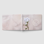 Romantic Soft White Roses Elegant Floral Wedding Gastenboek (Volledig)