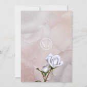 Romantic Soft White Roses Elegant Floral Wedding Kaart (Achterkant)