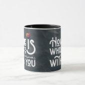 Romantic Soulmate Quote Heart Combo Mug Mok (Midden)