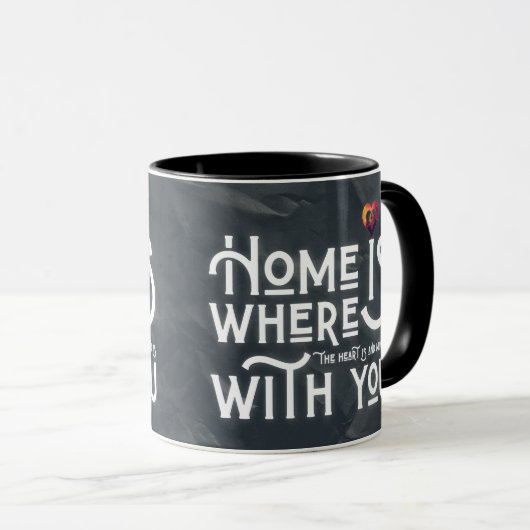 Romantic Soulmate Quote Heart Combo Mug Mok (Voorkant rechts)