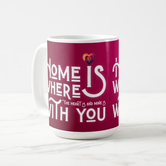 Romantic Soulmate Valentine's Day Two-Tone Mug Koffiemok (Voorkant links)