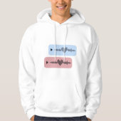 Romantic Sound Wave Heart Hoodie (Voorkant)