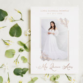 Romantic Spain Real Roos Gold Branches Lijst Folie Uitnodiging