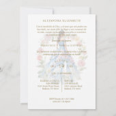 Romantic Spanish Quinceañera in Blue & Pink Shades Kaart (Achterkant)