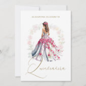 Romantic Spanish Quinceañera in Pink Shades  Kaart (Voorkant)