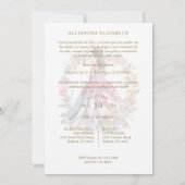 Romantic Spanish Quinceañera in Pink Shades  Kaart (Achterkant)