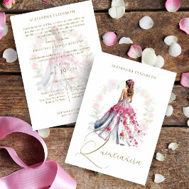 Romantic Spanish Quinceañera in Pink Shades Kaart
