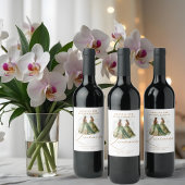 Romantic Spanish Quinceañeras Twins Dolls Green Wijn Etiket