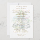 Romantic Spanish Quinceañeras Twins Green Shades Kaart (Achterkant)