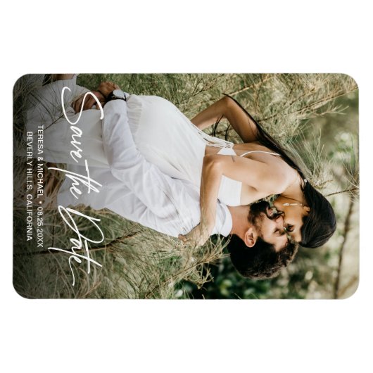 Romantic sparen de Verticale Foto van de Datum Magneet (Horizontaal)