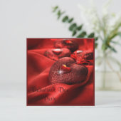 Romantic Sparkle Hearts Valentijnsdag Party Kaart (Staand voorkant)