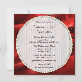 Romantic Sparkle Hearts Valentijnsdag Party Kaart (Achterkant)