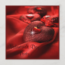 Romantic Sparkle Hearts Valentijnsdag Party