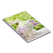 Romantic Spring Flower Floral Lila gastenboek Notitieboek (Rechterzijde)