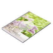 Romantic Spring Flower Floral Lila gastenboek Notitieboek (Linkerzijde)