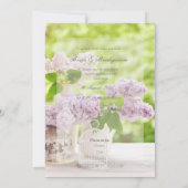 Romantic Spring Flower Floral Lila SAVE the Date (Achterkant)