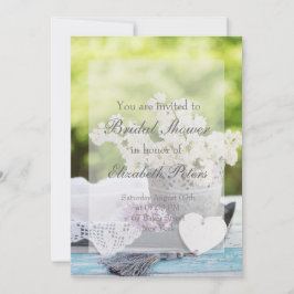 Romantic Spring Flower Floral Lila Vrijgezellenfee Kaart