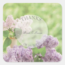 Romantic Spring Flower Floral Lila Wedding Bedankt