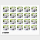 Romantic Spring Flower Floral Lila Wedding Bedankt Vierkante Sticker (Vel)
