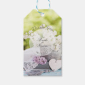 Romantic Spring Flower Floral Lila Wedding Cadeaulabel (Voorkant)