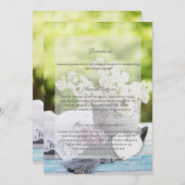 Romantic Spring Flower Floral Lila Wedding Kaart (Voorkant / Achterkant)