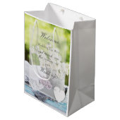 Romantic Spring Flower Floral Lila Wedding Medium Cadeauzakje (Voorkant Gekanteld)