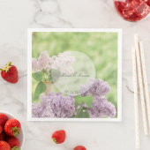 Romantic Spring Flower Floral White Lila Wedding Servetten (Insitu)