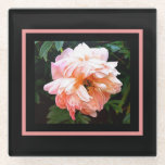 Romantic Spring Peony in Bleek strand Glazen Onderzetter<br><div class="desc">Ik hou van de stromende zachte bladen van pinda's, die de lente verrijken met mooie geur en schoonheid. Het zijn zulke mooie, geurloze bloemen die in de lentespracht barsten, maar die soms over het hoofd worden gezien onder de daffodils, tulpen, irissen en ontluikende rozen. Hun mooie perzik, roze, witte en...</div>