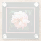 Romantic Spring Peony in Bleek strand Glazen Onderzetter (Achterkant)